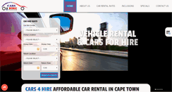 Desktop Screenshot of cars-4-hire.co.za