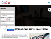 Tablet Screenshot of cars-4-hire.co.za